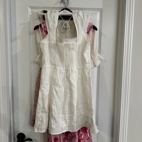 Reformation Loula Linen Mini Dress in White - Picture 10 of 10